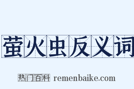 萤火虫反义词是什么意思的图片